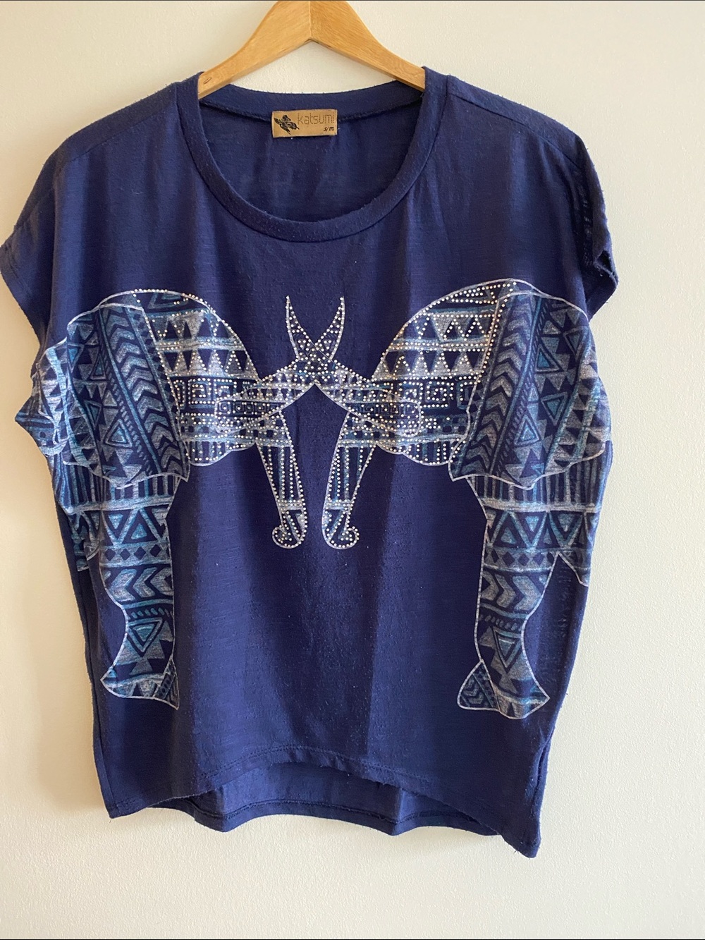 🌸🌼3 for $12🌸🌼 Navy Elephant Graphic Tee